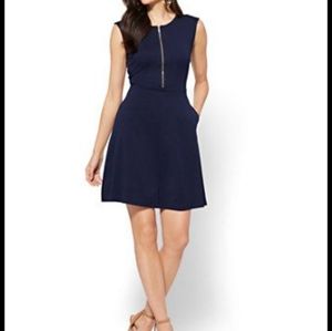 Zip Front Skater/Fit and Flare with Pockets